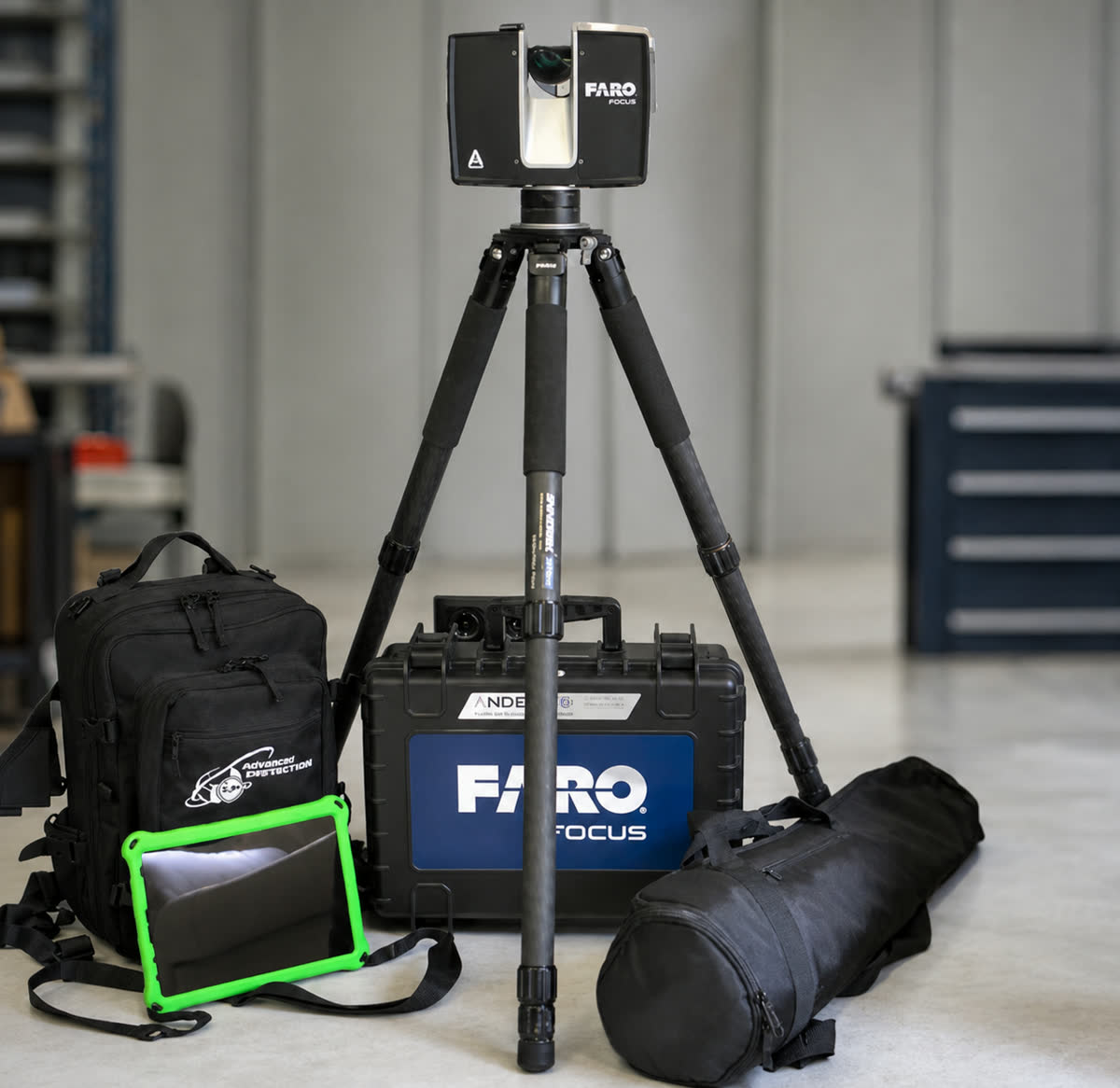 Scanner a laser preparado para o levantamento, XSE Solutions