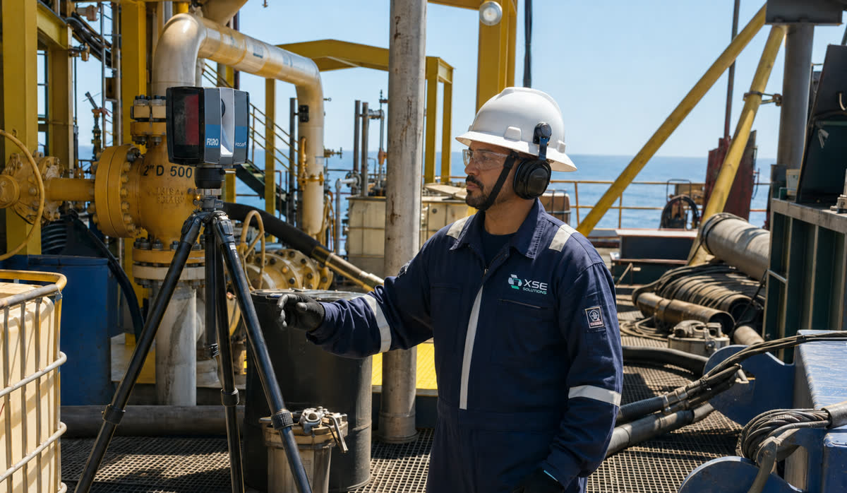 Aquisição dimensional em campo, a bordo, XSE Solutions